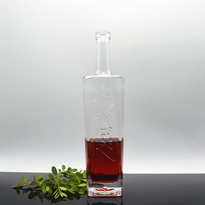 500 ml 750 ml Super Flint Glass White Spirits Bouteille de liqueur parfaite pour la vodka et le rhum