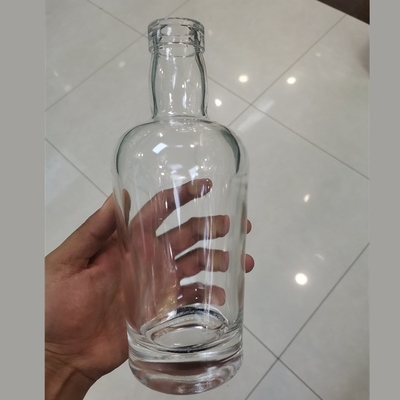 Bouteille en verre électroplaté pour alcool alcool whisky tequila vodka 350 ml 500 ml 750 ml