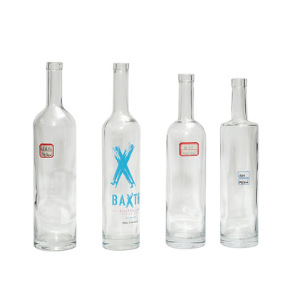Bouteilles en verre Super Flint pour la vodka et le whisky en liquide de 500 ml, 700 ml et 75 cl