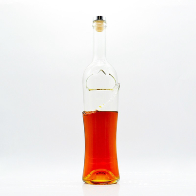 Paypal est accepté Bouteille de verre transparent pour les boissons alcoolisées