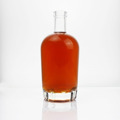 Logo décal personnalisé 350ml 500ml 700ml 750ml 1000ml Bouteille en verre pour le rhum Vodka Whisky Gin