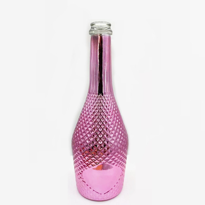 Bouteille de verre vide pour le vin 1 litre Bouteilles de verre couleur électroplate personnalisées