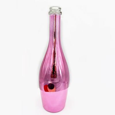 Bouteille de verre vide pour le vin 1 litre Bouteilles de verre couleur électroplate personnalisées