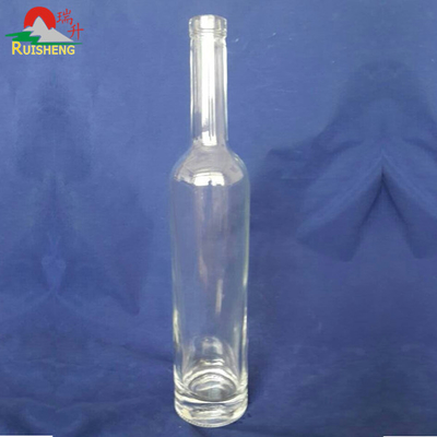 Matériau en verre à haute silex 750 ml Bouteille en verre en forme de cylindre pour alcool liquide
