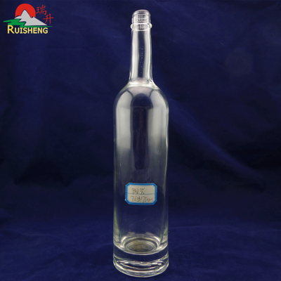 Matériau en verre à haute silex 750 ml Bouteille en verre en forme de cylindre pour alcool liquide
