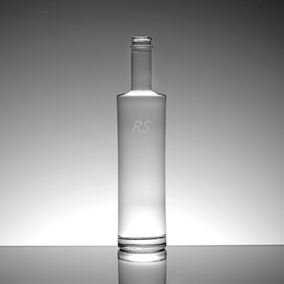 Matériau en verre à haute silex 750 ml Bouteille en verre en forme de cylindre pour alcool liquide