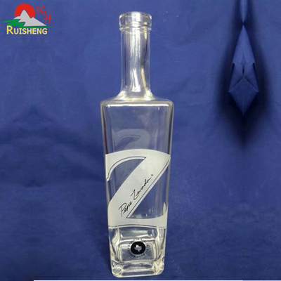 700 ml 750 ml Super Flint Bouteille en verre carré française pour l' alcool Standard certifié SGS