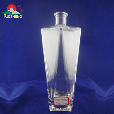 700 ml 750 ml Super Flint Bouteille en verre carré française pour l' alcool Standard certifié SGS