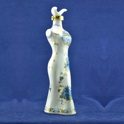 Forme du corps de la femme Bouteille en verre de vodka personnalisée de 750 ml Parfaite pour l'industrie des boissons