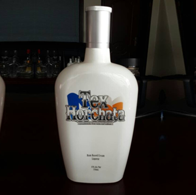 Bouteille en verre de liqueur blanche en forme de fusée de 750 ml pour boissons
