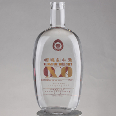Flint Vodka Whisky Cap à liège 750 ml Bouteille de whisky en verre avec matériau à base de liège