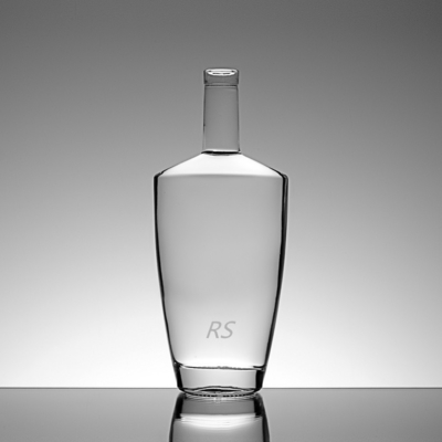 Flint Vodka Whisky Cap à liège 750 ml Bouteille de whisky en verre avec matériau à base de liège