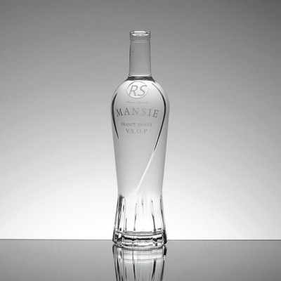 Flint Vodka Whisky Cap à liège 750 ml Bouteille de whisky en verre avec matériau à base de liège