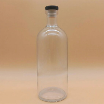 Matériau en verre Super Flint 750 ml Bouteille en verre à vis à capuche Gin pour la fabrication de liqueurs
