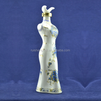 Bouteille de tequila en forme de femme transparente Bouteilles en verre uniques pour bars et restaurants