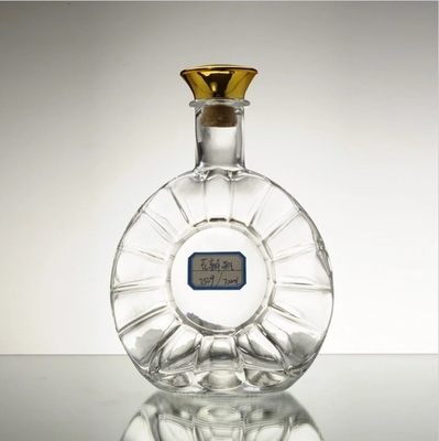 750 ml bouteilles en verre en forme de guitare pour le cognac Vodeka vin peint en couleur et durable