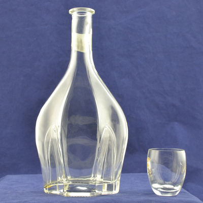 Bouteilles de verre de super-friture certifiées ISO14001 pour la fabrication de XO/brandy/whisky/vodka