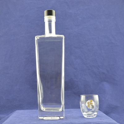 Bouteilles de verre de super-friture certifiées ISO14001 pour la fabrication de XO/brandy/whisky/vodka