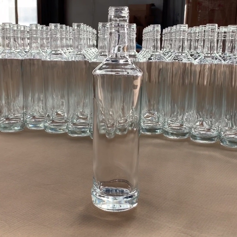 Bouteille en verre de 375 ml pour étiquetage à chaud Vin glacé Rum Brandy Boissons et boissons froides