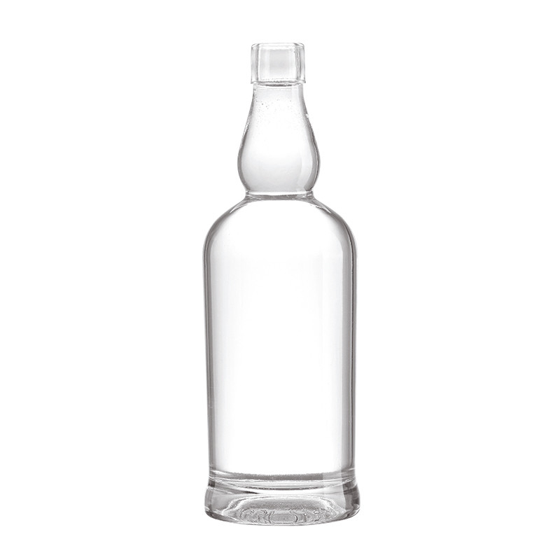 Matériau en verre Super Flint Bouteilles d'alcool carrées sombres pour OEM / ODM 200 ml 500 ml 750 ml 1L