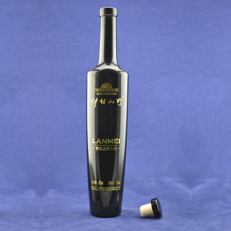 Bouteilles de verre vides pour alcool et vin 500 ml 750 ml 1000 ml Forme ronde