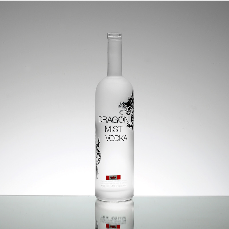 375 ml 700 ml 750 ml Vodka Whisky Liquor Bouteille en verre avec conception personnalisée et surface de gel