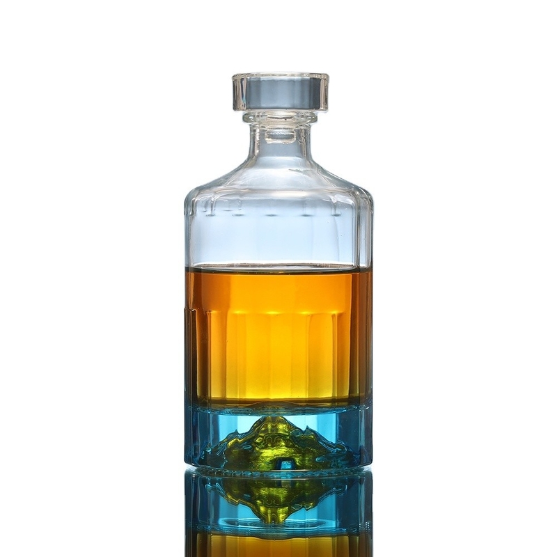 Bouteilles en verre de vin de luxe de 500 ml et 750 ml avec matériau de super-serre et bouchon de liège