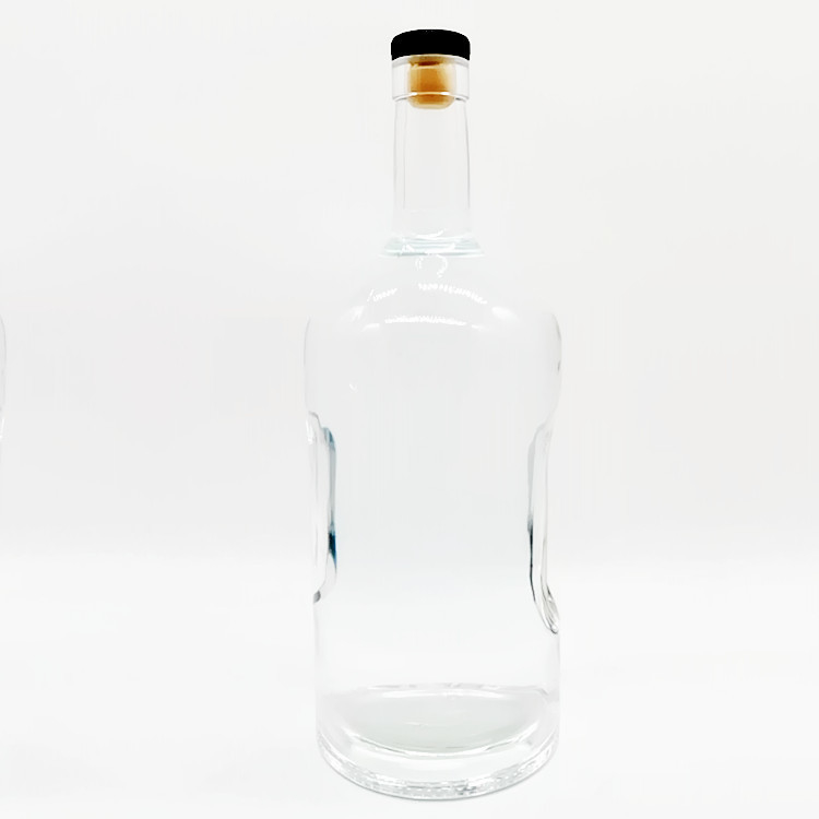 Bouteille vide en verre Super Flint personnalisée pour 1750 ml de whisky spiritueux en Californie