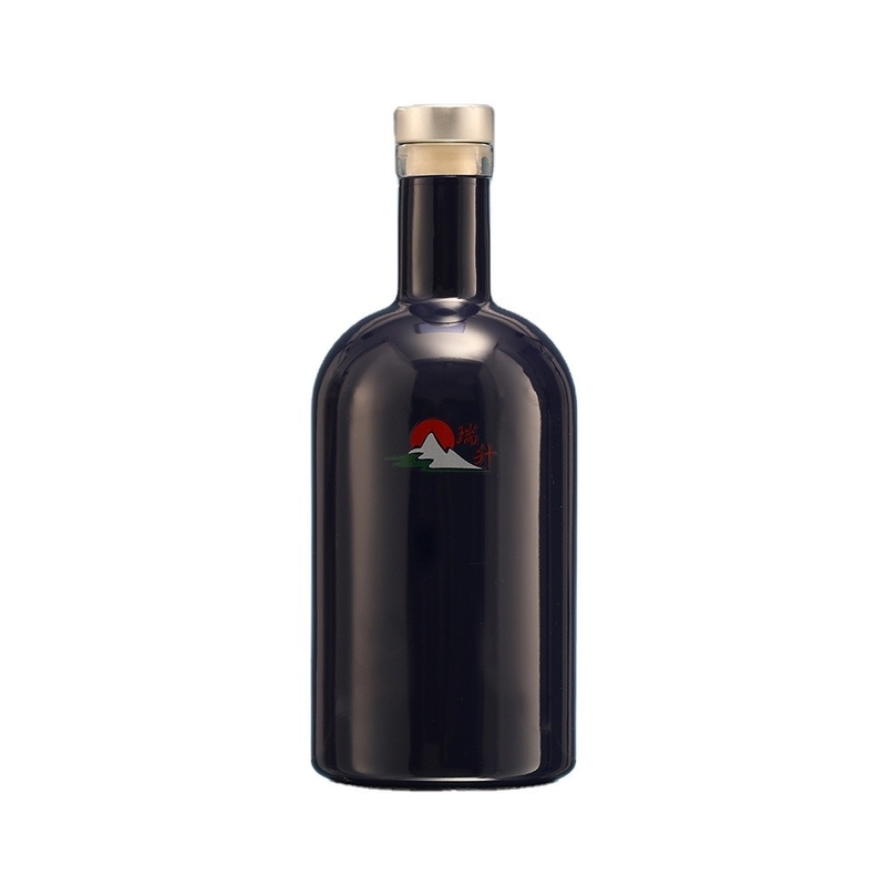 Bouteilles de vin en verre de taille personnalisée pour le stockage du whisky et du vin dans du verre Super Flint