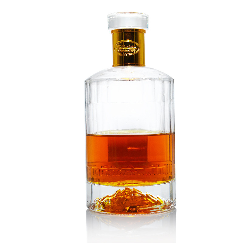 Bouteille en verre de whisky Super Flint 500 ml 700 ml 75 cl avec matériau blanc cristallin au CIF