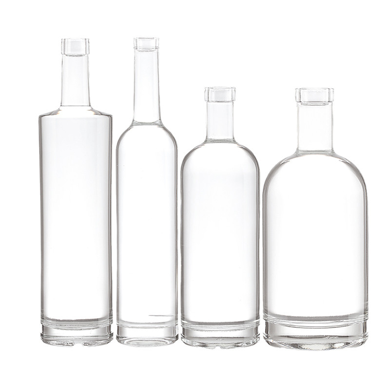700 ml 200 ml 500 ml 1 litre Bouteilles de bouteille en verre Vodka pour le stockage du champagne clair