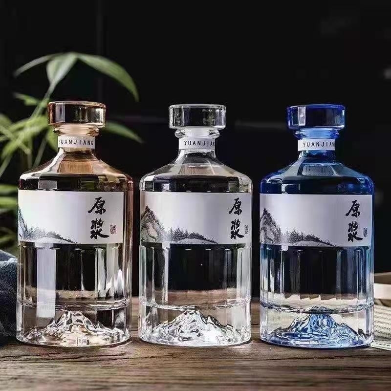 Super Flint Logo personnalisé Spray vide huile d'olive Whisky noir or 100ml 700ml 750ml 500ml Vodka Liquor Bouteille en verre