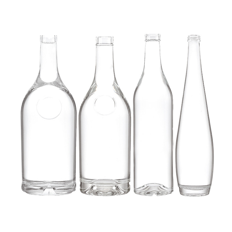 Boissons industrielles 500 ml Bouteille de verre circulaire transparente avec couvercle étanche