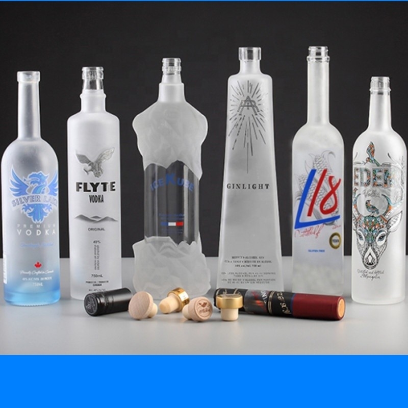 Corps en verre Bouteille de whisky 750 ml Bouteille de liqueur glacée 700 ml 500 ml