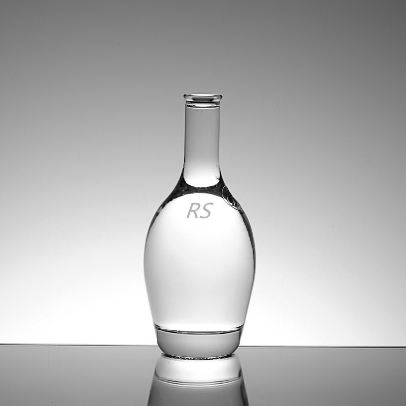 Manipulation de la surface décale 750 ml Bouteilles de verre claires et hautes pour le vin Limoncello Liquor