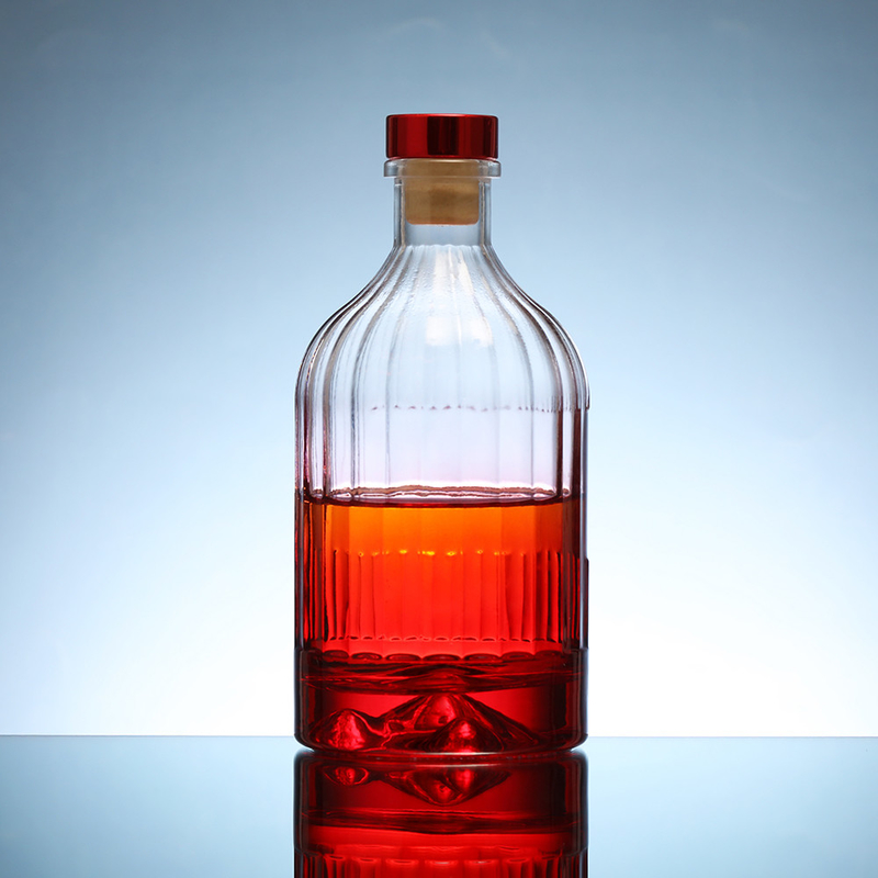 Super Flint Glass 350ml 500ml 700ml 750ml Bouteille vide de whisky pour le stockage du whisky