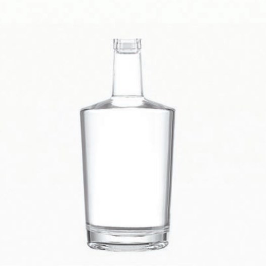 Super Flint Glass 750 ml Bouteille pour le Brandy Rum Vodka dans l'emballage noir et le matériau