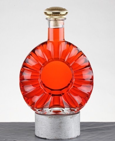 Bouteille en verre de 500 ml à 700 ml pour alcool de luxe, type de soudure en liège, matériau en verre Super Flint