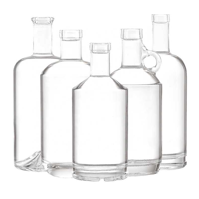 500 ml 700 ml 750 ml 1000 ml Bouteilles en verre à étiquette à chaud pour le whisky, le cognac et le rhum