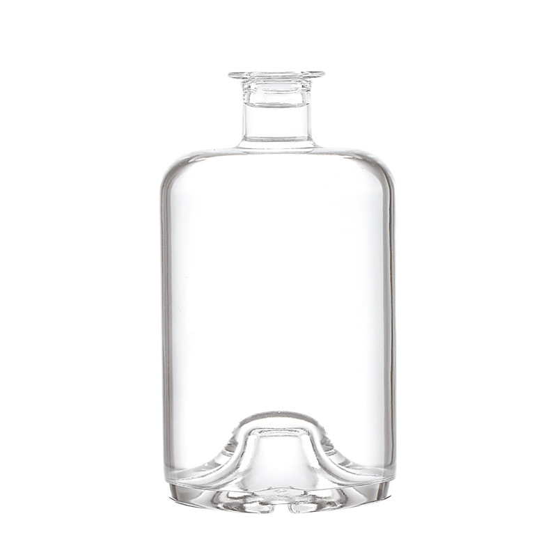375 ml/700 ml/750 ml Peinture noire claire Bouteille de verre vide pour glace Liquore spiritueux Vodka Gin au rhum