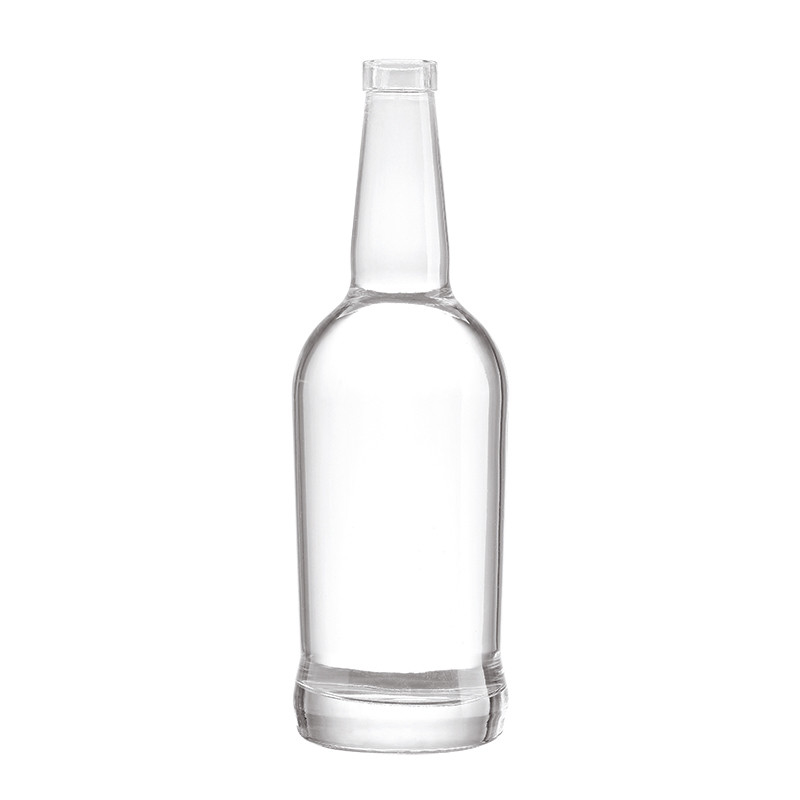 500 ml 700 ml 750 ml Bouteille de vodka carrée en matériau en verre de super silex pour eau minérale