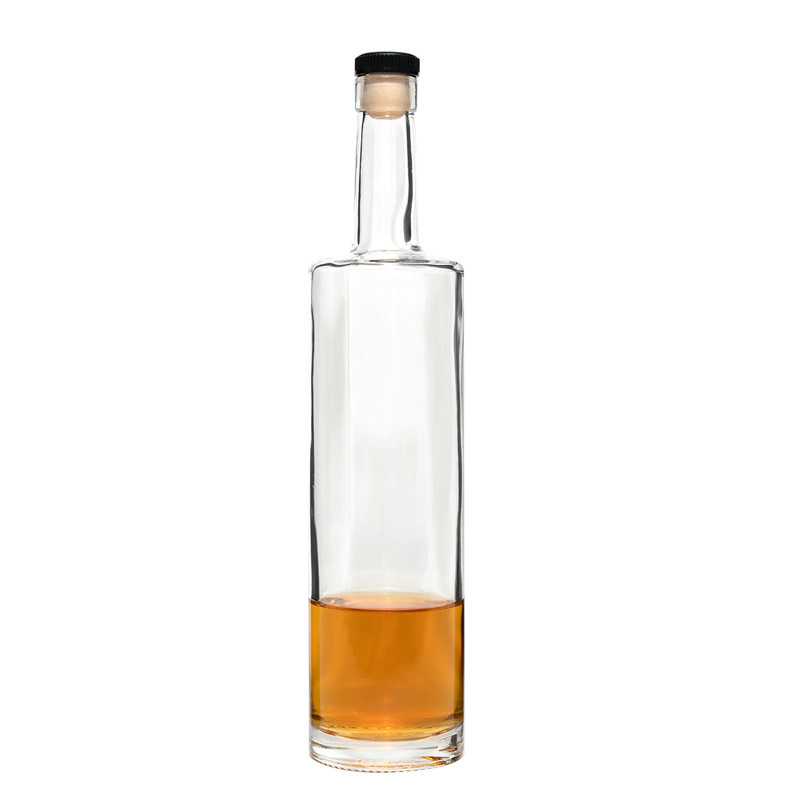 Super Flint Glass Logo personnalisé vide 750ml 200ml 375ml Liquor Rum Brandy Bouteille de whisky