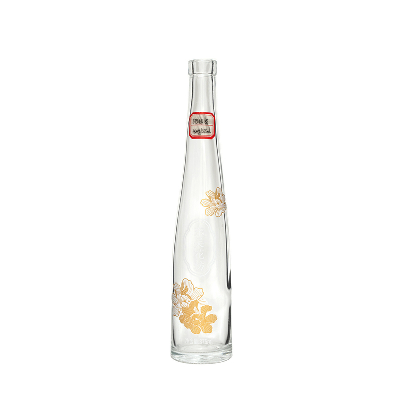 Bouteille en verre cristallin blanc avec type d'étanchéité