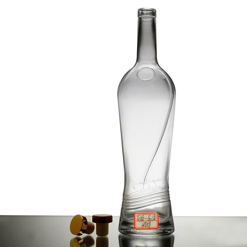 Bouteille de verre vide personnalisée pour alcool Whiskey Vodka Spirit 700ml 750ml 500ml 1000ml