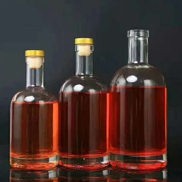 Bouteille en verre de 500 ml personnalisée avec verre à haute teneur en silex