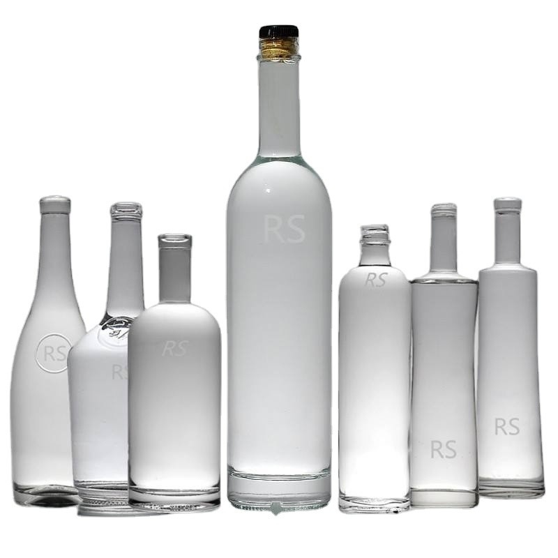 500 ml/750 ml bouteille vide de conception glacée pour les boissons