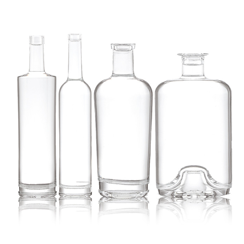 Bottes à alcool en verre transparent de qualité supérieure