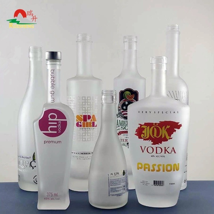 Bouteille de tequila glacée vide en verre cristallin 700 ml pour alcool whisky vodka 750 ml