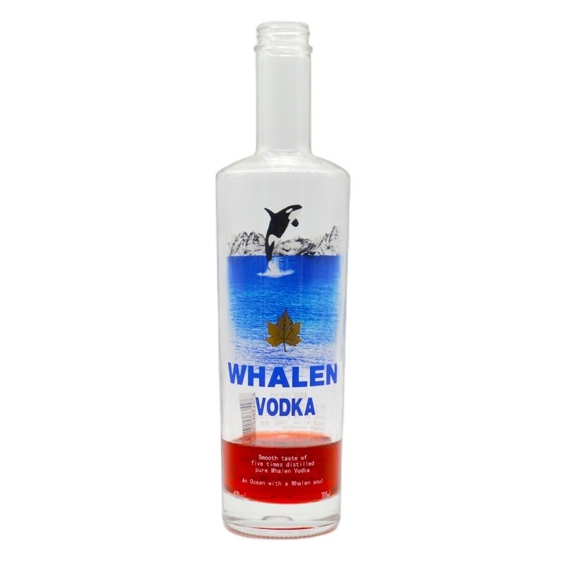 Super Flint glacé 700 ml Bouteilles vides pour le vin Logo décal 750 ml Bouteille en verre de vodka