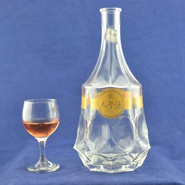 Frais d'échantillonnage gratuits Bouteilles de gin en verre pour alcool/liquide Bouteille de verre vide